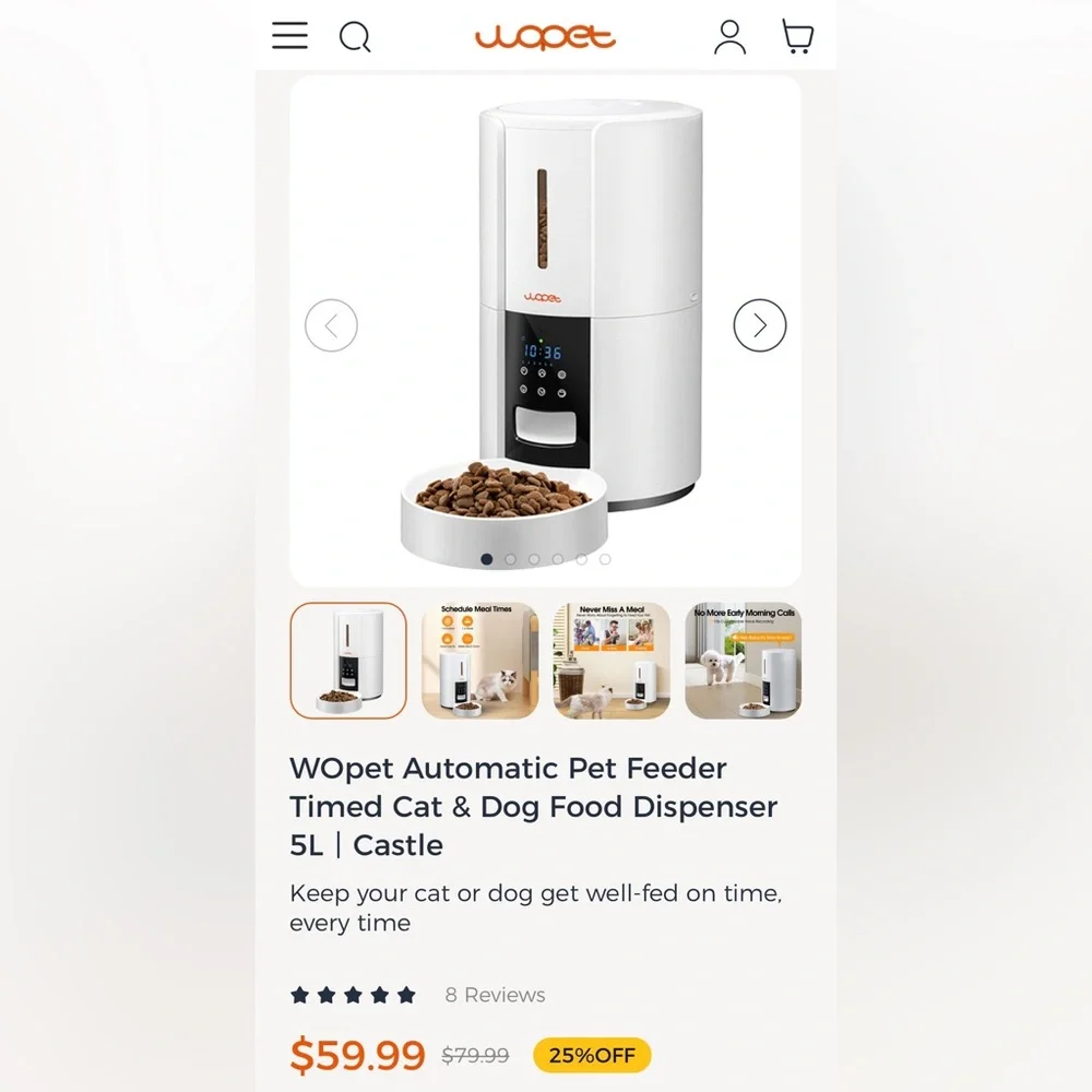 WOpet Automatic Pet Feeder